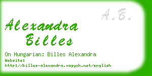 alexandra billes business card